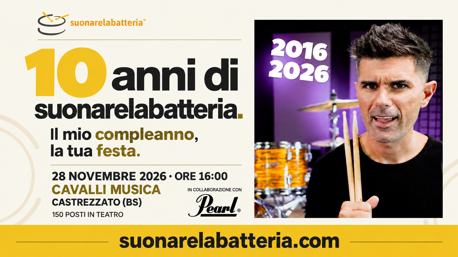Lezioni di Batteria Online - Suona la Batteria da Zero al Livello Avanzato