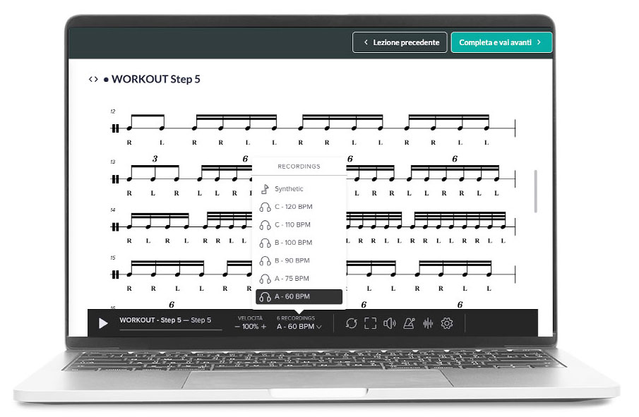 Allenamento giornaliero per il colpo doppio