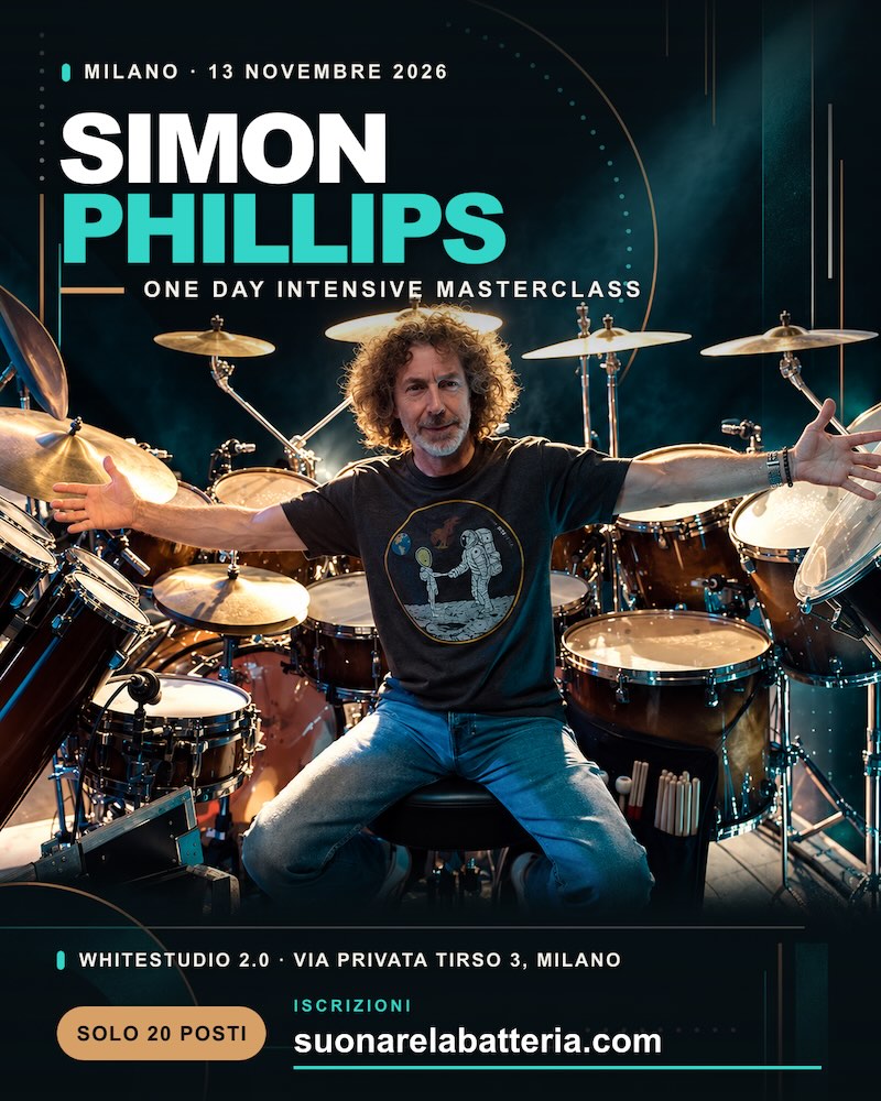 Masterclass con Simon Phillips a Milano - Venerdì 13 Novembre 2026